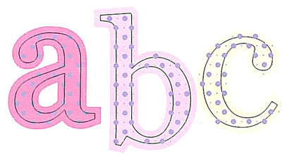 Heidi Grace - Girlfriends - Plastic Stickers Medium Alpha  (sold in 3's)